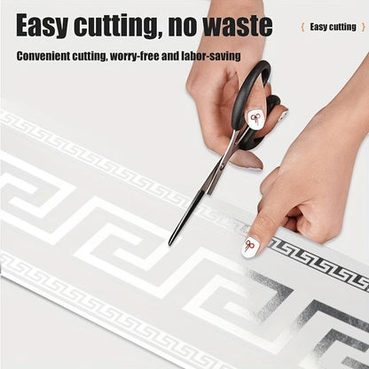Self-adhesive vinyl skirting trim
