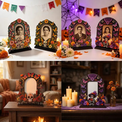 Day of the Dead Memorial Photo Ornament