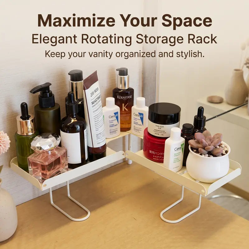 Steel Foldable Shelf Organizer for Homeowners - No-Drilling Over-Faucet Caddy with Adjustable Legs
