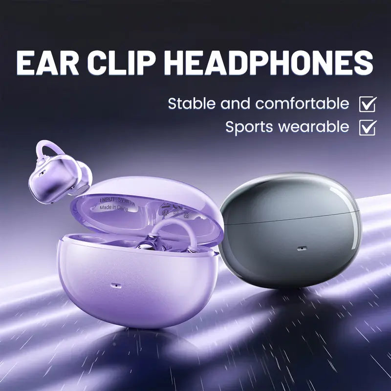 Open ear clip headphones, wireless Bluetooth 6.0 headphones