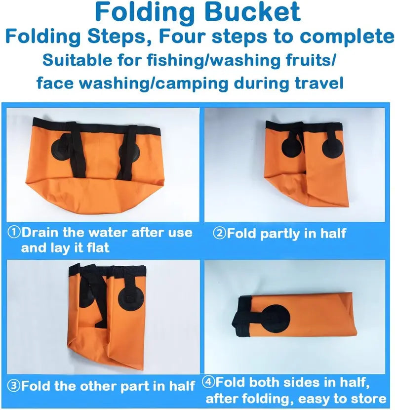 12L/20L Portable Folding Water Storage Bucket