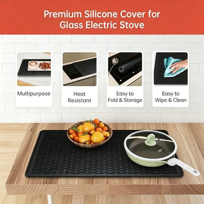 Heat-Resistant Silicone Stove Cover Mat & Utensils – Non-Slip Protector