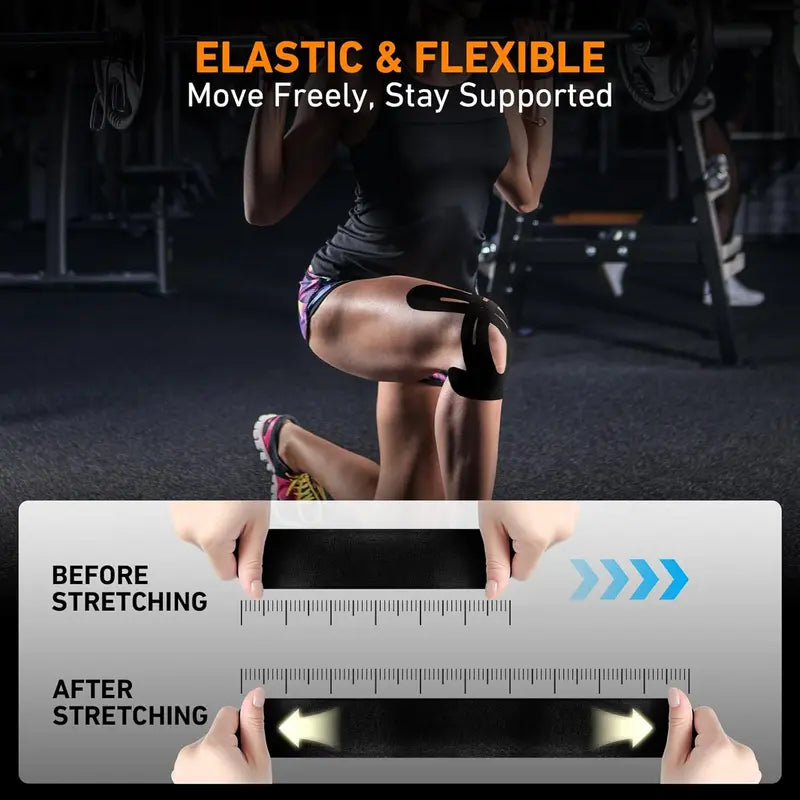 Precut Kinesiology Tape for Knees, 10 Pcs - Knee Support & Stability