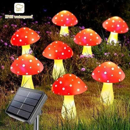 Outdoor Lamp Solar Mushroom Light up Garden Mushroom Lights