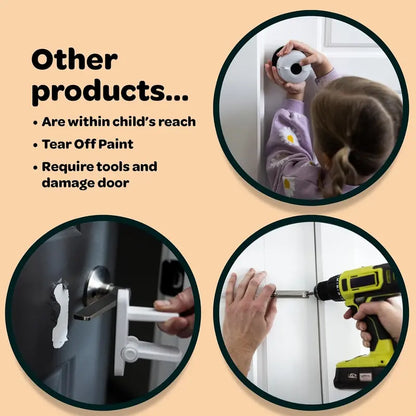 The Snap-On Door Lock Kids Can't Reach or Defeat