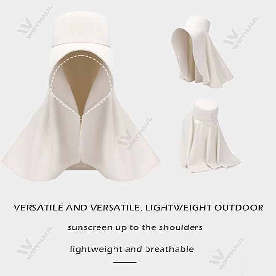 Women's Sun Hat – Wide-brimmed design with a neck flap