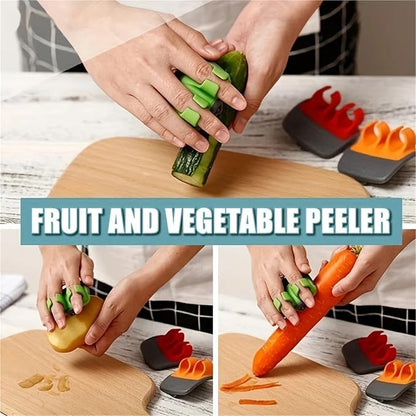 2 PCS Hand Vegetable Peeler Palm Peeler Rubber Finger Grips