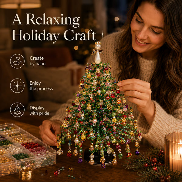 DIY Beaded Christmas Tree Kit – Create Your Own Sparkling Holiday Decoration
