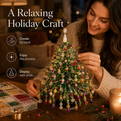 DIY Beaded Christmas Tree Kit – Create Your Own Sparkling Holiday Decoration
