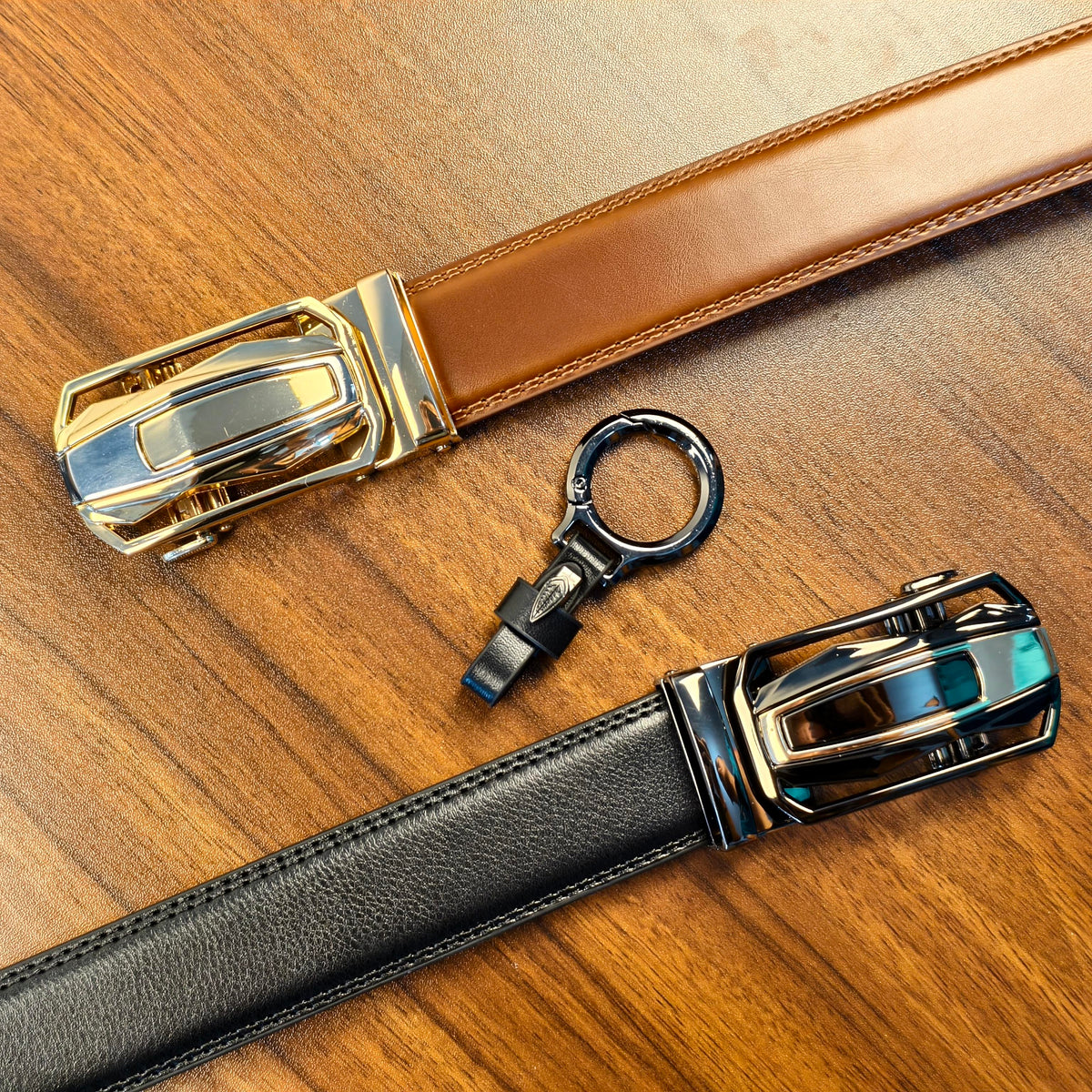 Men'S Ratchet Leather Belt - Sliding Belt Adjustable For Gift Mens Dress Fashion Belts1 3/ 8",