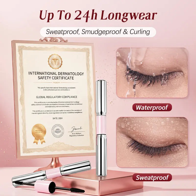 2PCS Dual-Ended 2-in-1 Glycerin-Infused Mascara for Adults