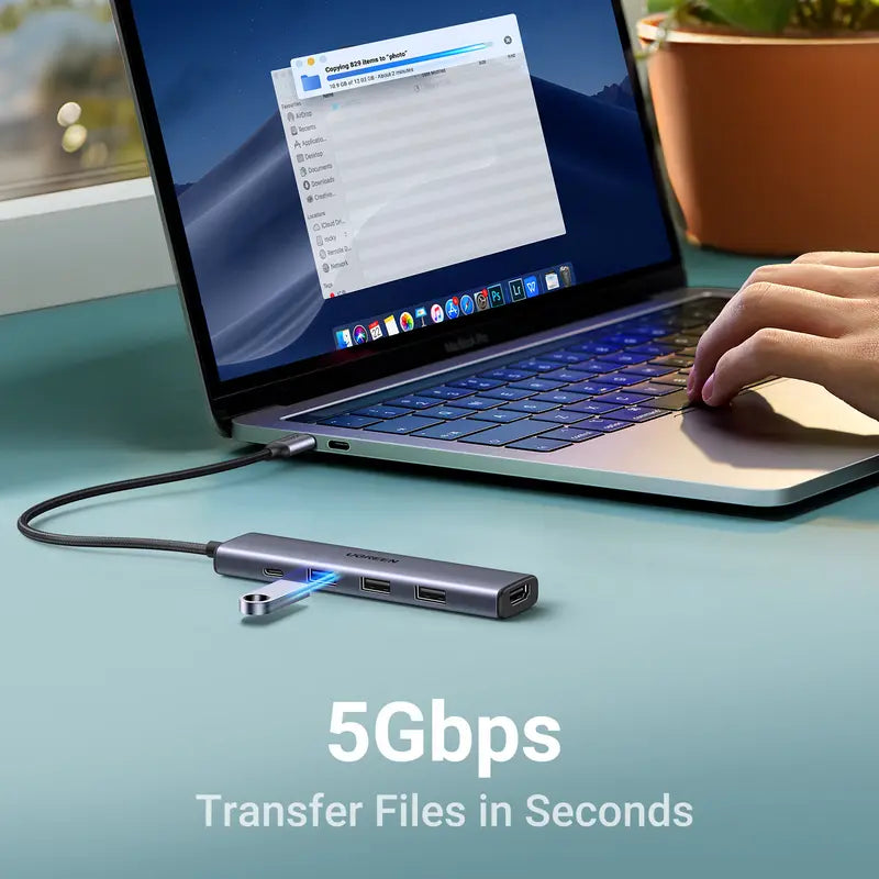 5-in-1 USB-C Hub, 4K HDMI Adapter（HDMI Cable Not Included) with 100W PD
