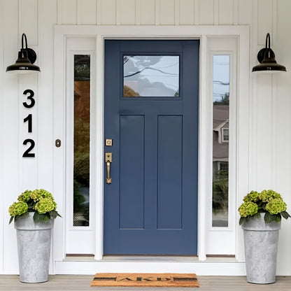 Weather-resistant outdoor metal house numbers