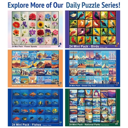 24-Box Mini 1000-Piece Jigsaw Puzzle Blind Box Set