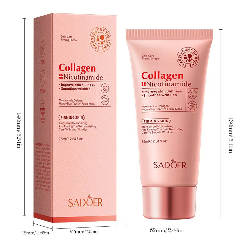 Collagen & Niacinamide Peel Off Face Mask for Daily or Night Care