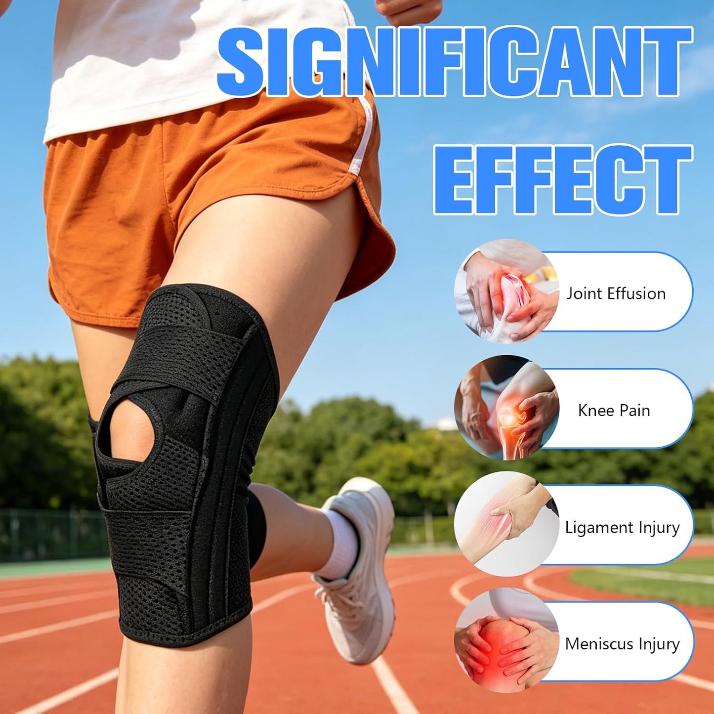 Meniscus Brace Original,Knee Brace with Side Stabilizers for Meniscus Tear