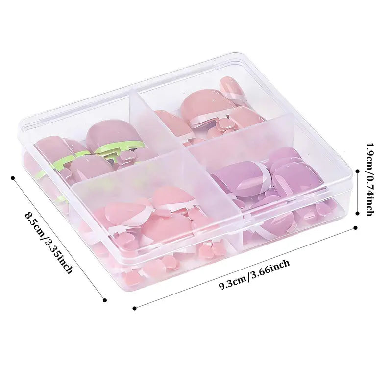 96Pcs Cat Eye Toe Nails Press on Toenails