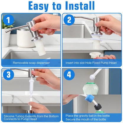 Kitchen Sink Dish Soap Dispenser — Countertop Sink Soap Pump