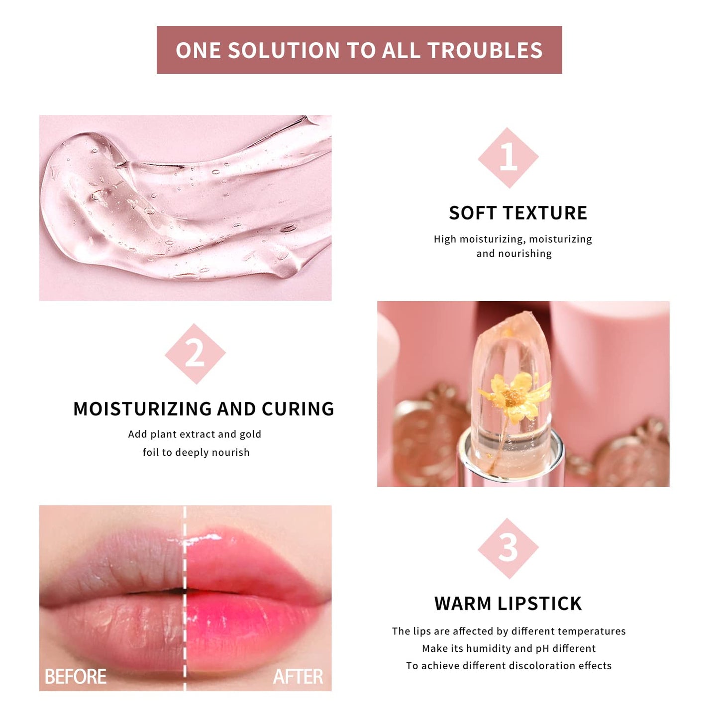 6-Piece Floral Jelly Lipstick Set