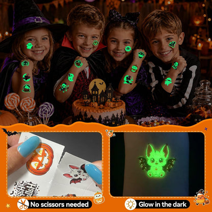 10 Pcs Halloween Tattoos for Kids