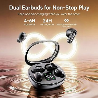 Wireless Bluetooth Headset，Tiny Size Invisible Earbuds，Sleep and Sports Earphones Set
