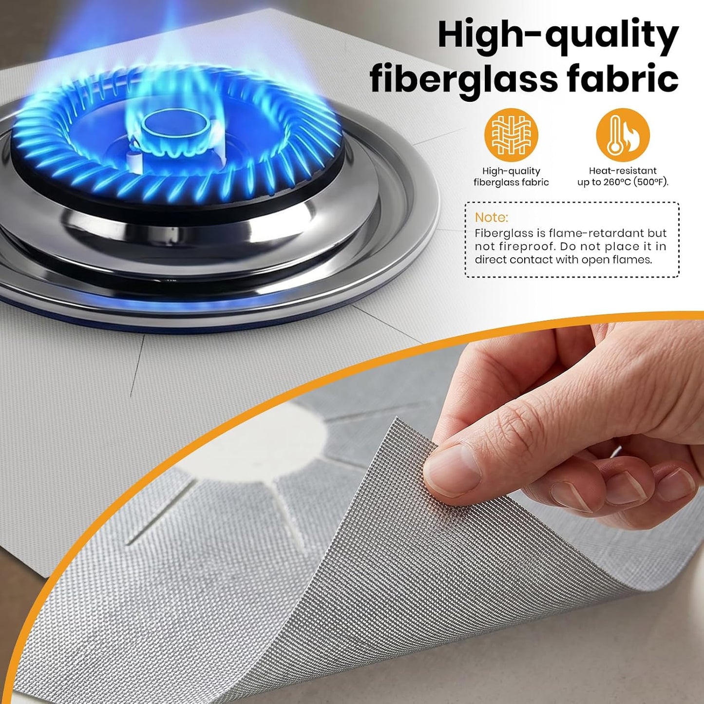 4PCS Reusable Gas Stove Burner Covers