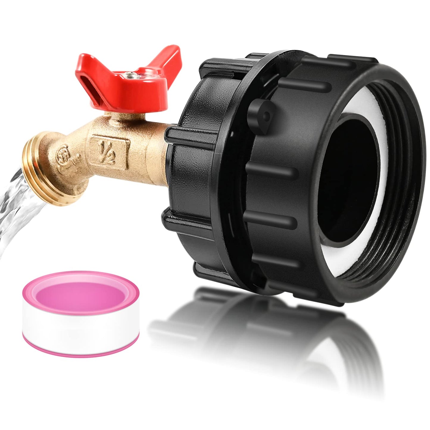 275-330 Gallon IBC Tote Water Tank Adapter 3/4" Brass Fittings Valve Connector