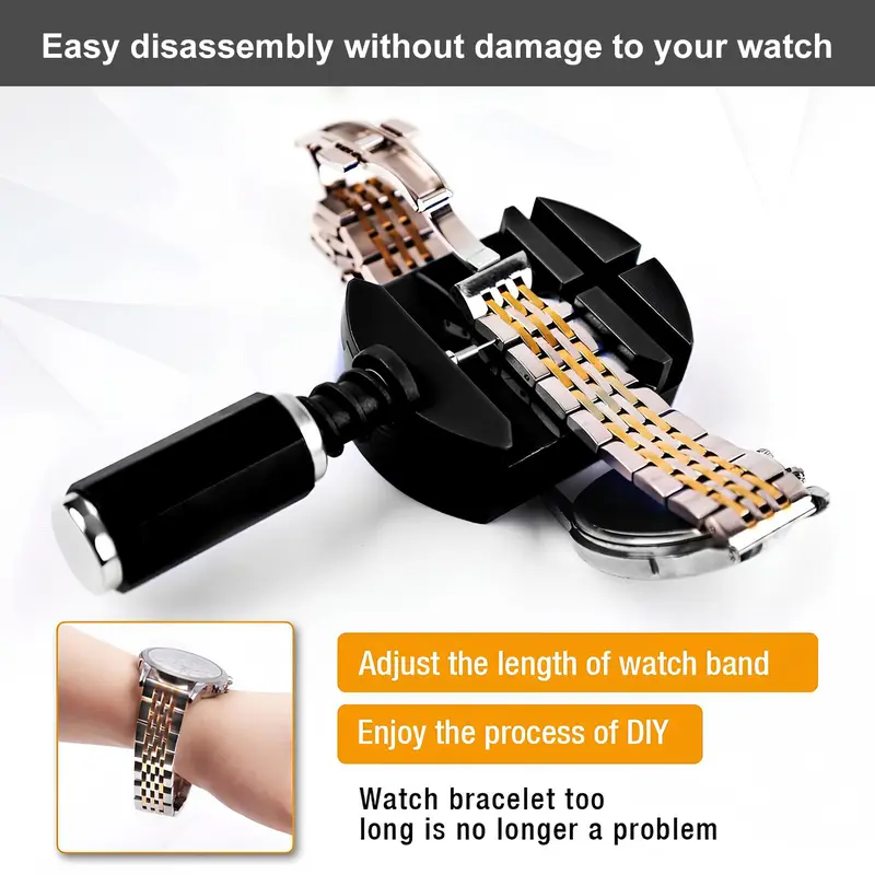 Watch Link Removal Kit - Watch Band Sizing Tool for Watch Strap Adjustment
