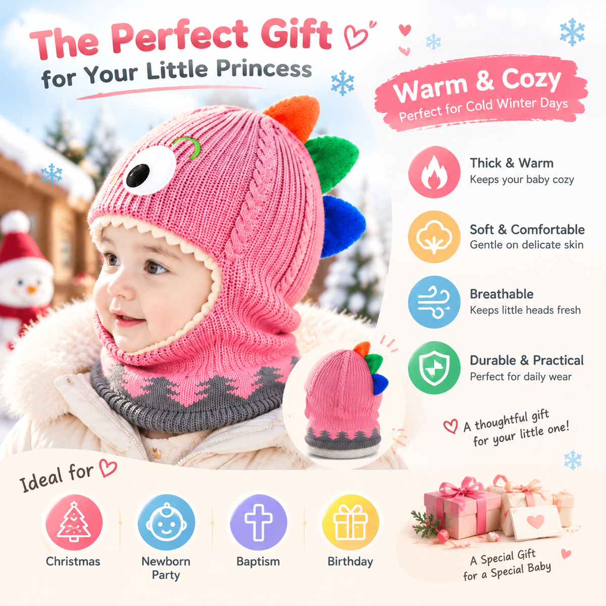 Cute Knitted Winter Hat for Children