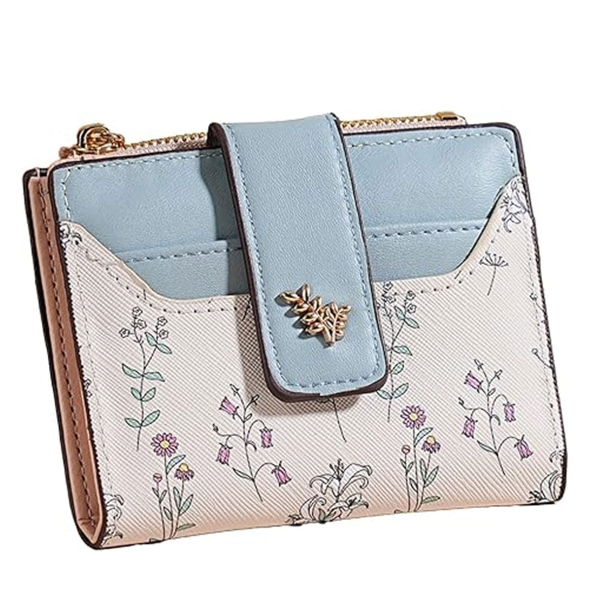 Women's Genuine Leather Cute Floral Wallet