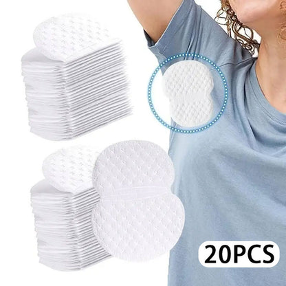 Invisible Disposable Underarm Sweat Pads – Breathable Armpit Sweat Absorbing Stickers