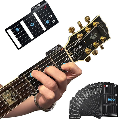A Set Of 15pcs Guitar Card Chords - Music Recognition Cards