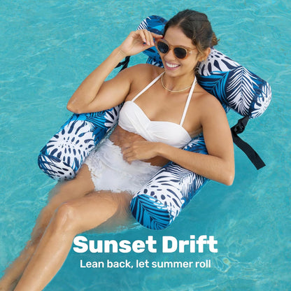 Inflatable Pool Floats Adult Water Hammock - Multi-Purpose Lounge Chair Saddle