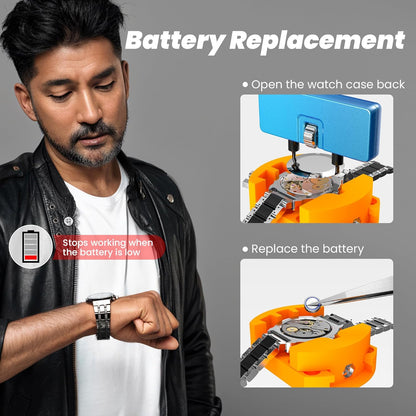 DIY Watch Repair Kit: Battery, Screwdriver & Band Replacement Tools