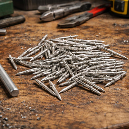 100pcs Invisible Double-Headed Nails for Baseboards with Sleeve Tool
