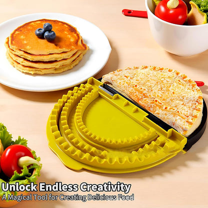 3-in-1 BPA-Free Tacos Tortilla Crimper Maker - Adjustable Size, For 6"-8-10" Crust