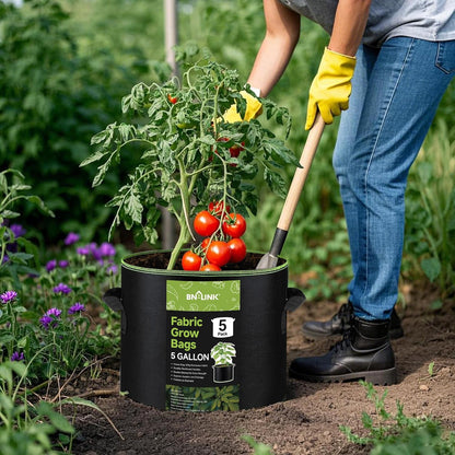 3Pcs 5 Gallon Fabric Plant Bag，Planter Bags with Handles