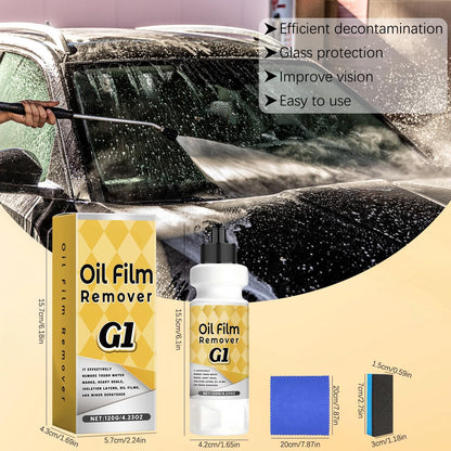 G1 Car Glass Polishing Compound & Oil Film Remover for Removing Water Spots, Road Oils, Windshield Haze