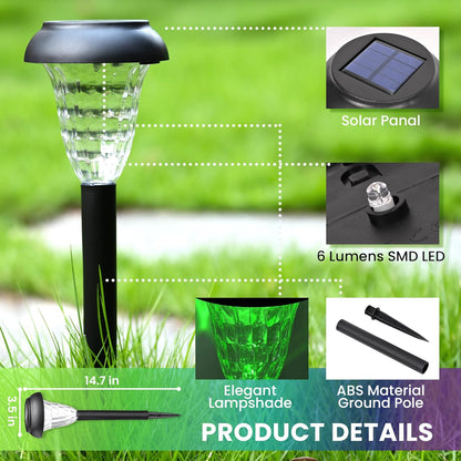 2 Pack Solar Lights Outdoor with Great Pattern, Waterproof Auto On/Off
