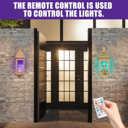 Wall Mounted Frogs Lamp Remote Operations Color Changing LED