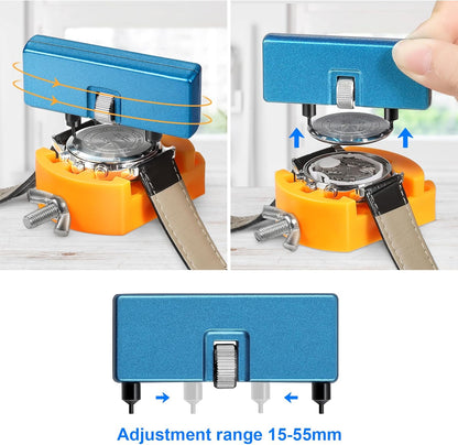 Watch Battery Replacement Tool Kit - Watch Wrench Back Remover for Rotate Open Watch Cover