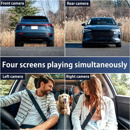 Full View Car Dashcam System,360° 4 Channel Dash,1080P Full HD Recording, Infrared Night Vision