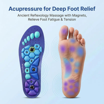 1 Pair Acupressure Insoles for Men and Women Magnetic Massage Insoles
