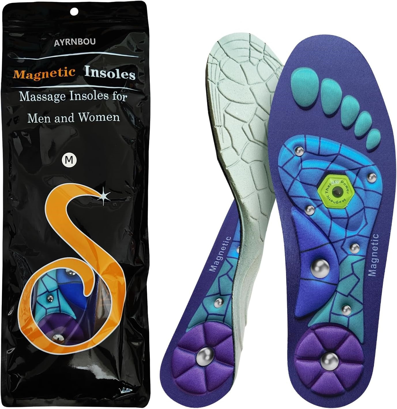 Magnetic Acupressure Insoles，Orthopedic Insoles，Relieve Tired can be Used by Both Men and Women