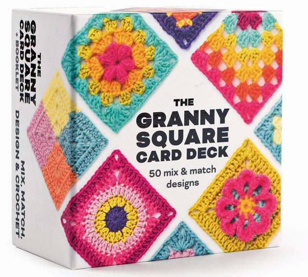 Crochet cards Kit, Learn to Crochet 50 Pattern Granny Square Kit