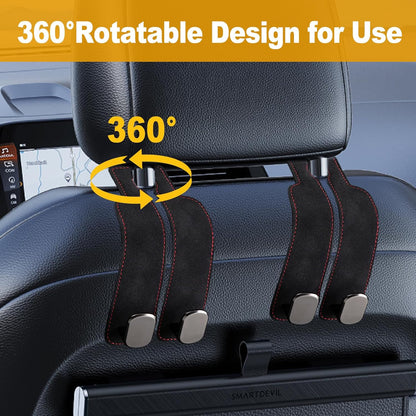 4 Pack Car Headrest Hooks for Purses and Bags
