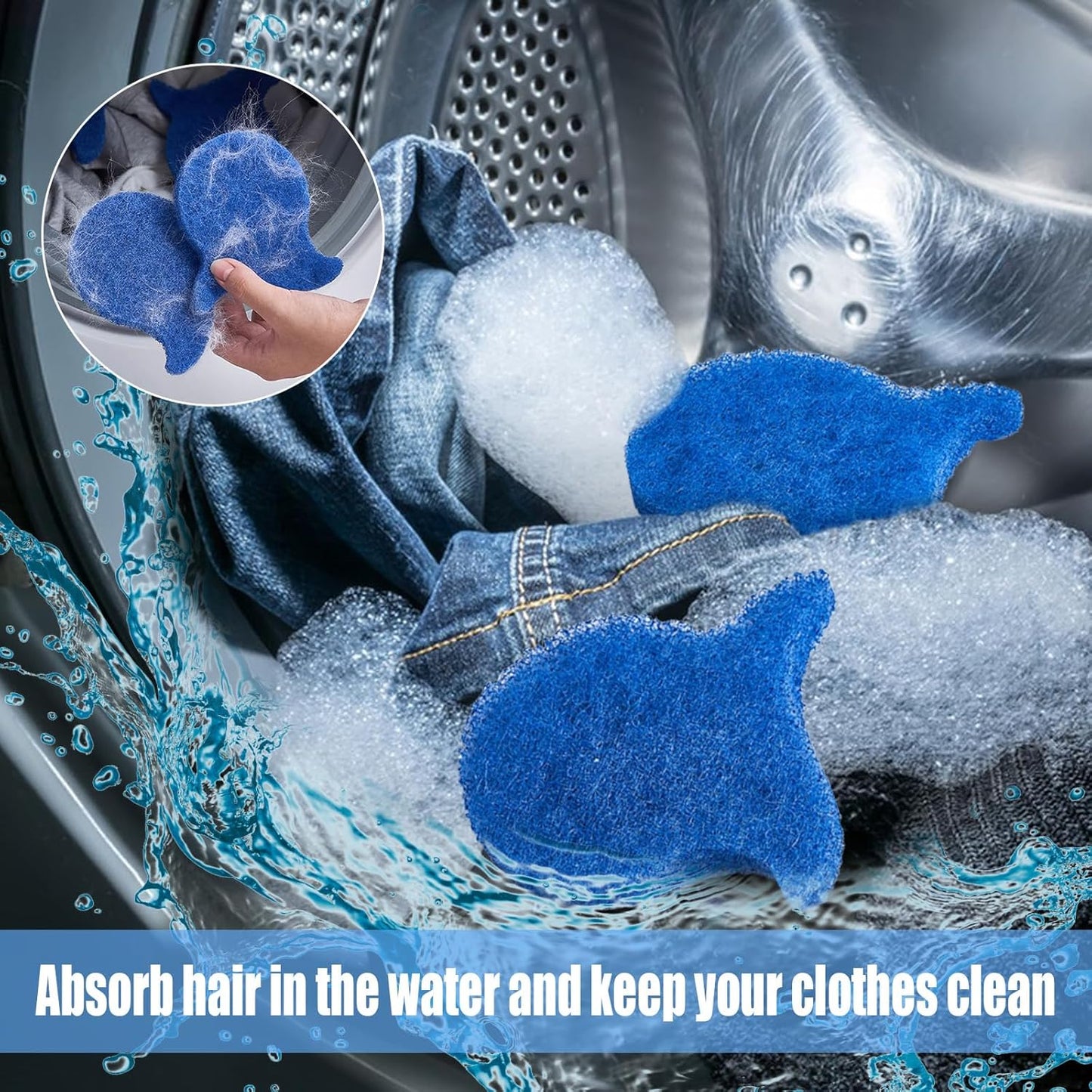 10PCS Reusable Hair Lint Catcher for Washing Machine for Dogs and Cats