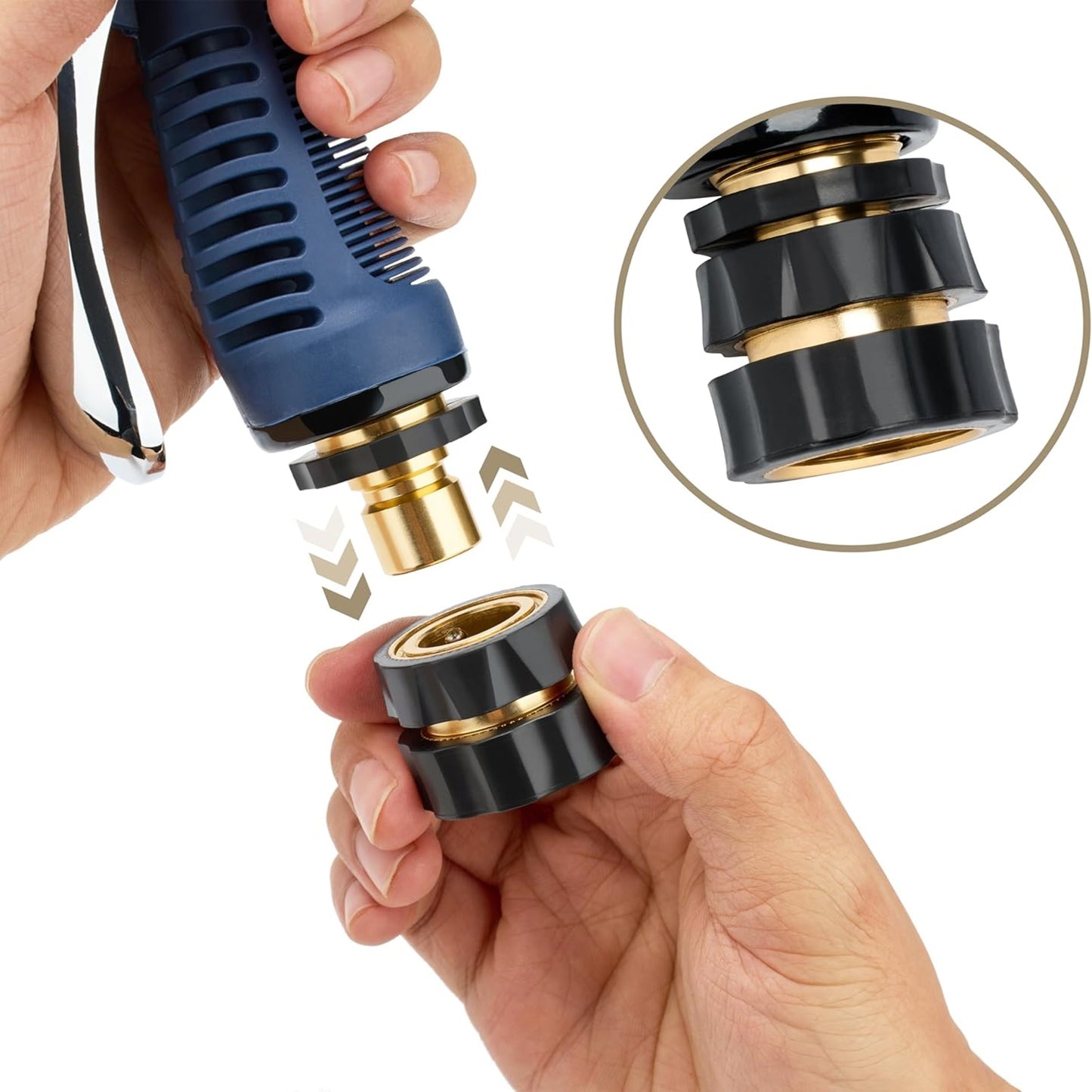 4 Pairs 3/4 Inch Garden Hose Fitting Quick Connector