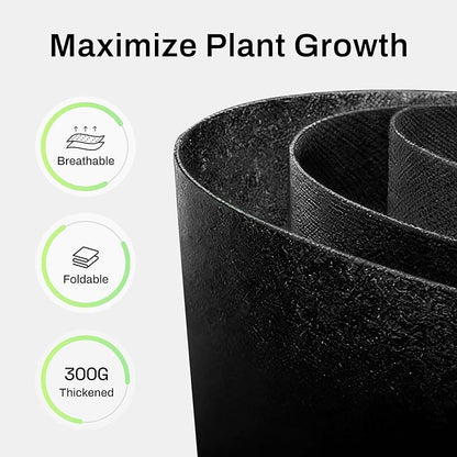 4Pcs 5 Gallon Fabric Plant Bag，Planter Bags with Handles - Heavy Duty Grow Pots Nonwoven Garden Bag