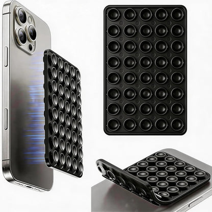 3Pcs Silicone Suction Cup Phone Case Mount - Double Sided, Strong Grip Holder for Selfie and Video